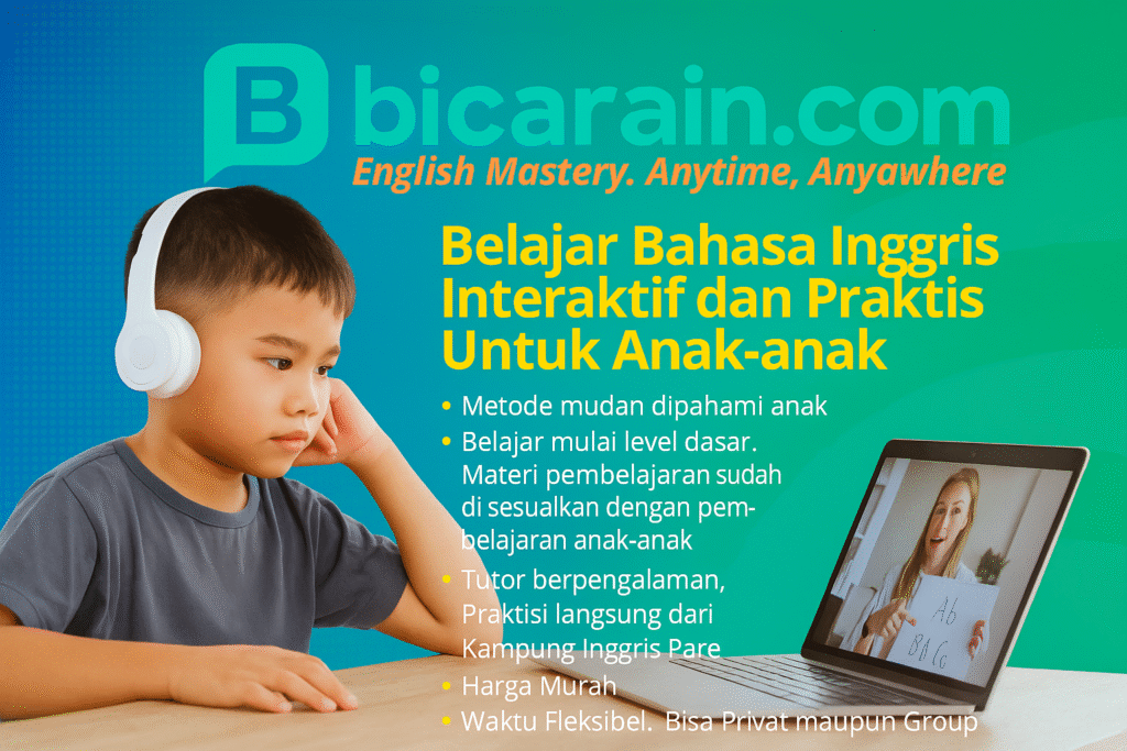 kursus bahasa inggris online untuk anak
