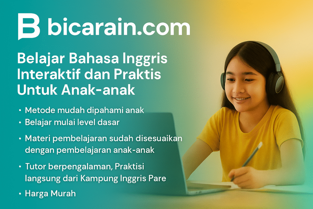 kursus bahasa inggris online untuk anak