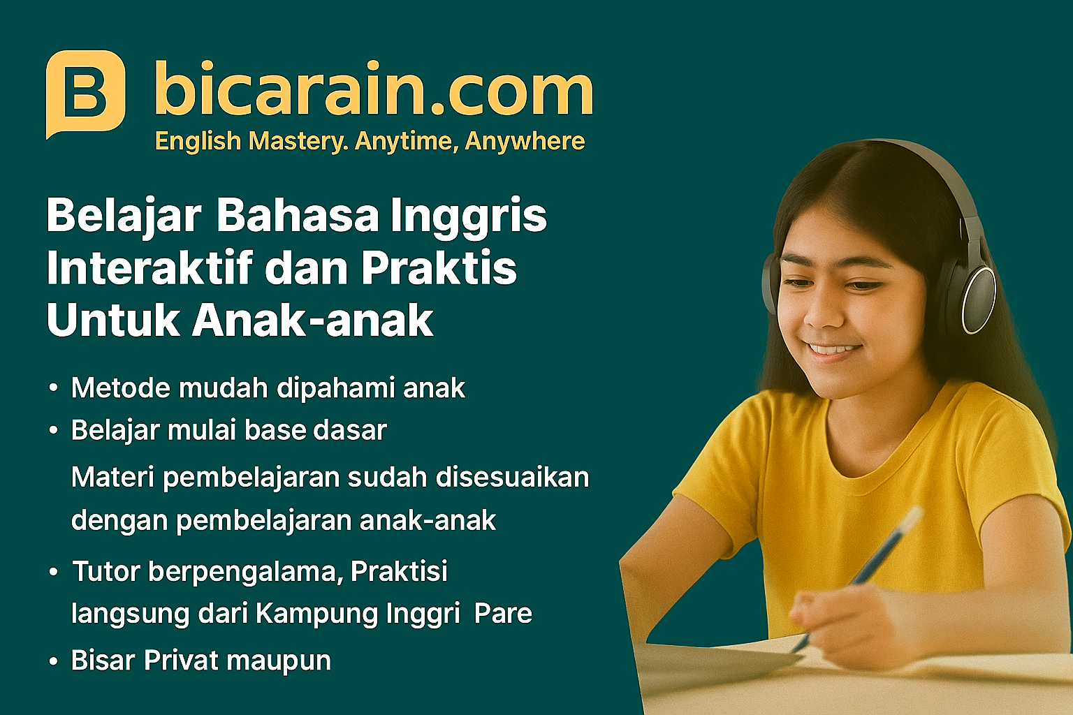 kursus bahasa inggris online untuk anak