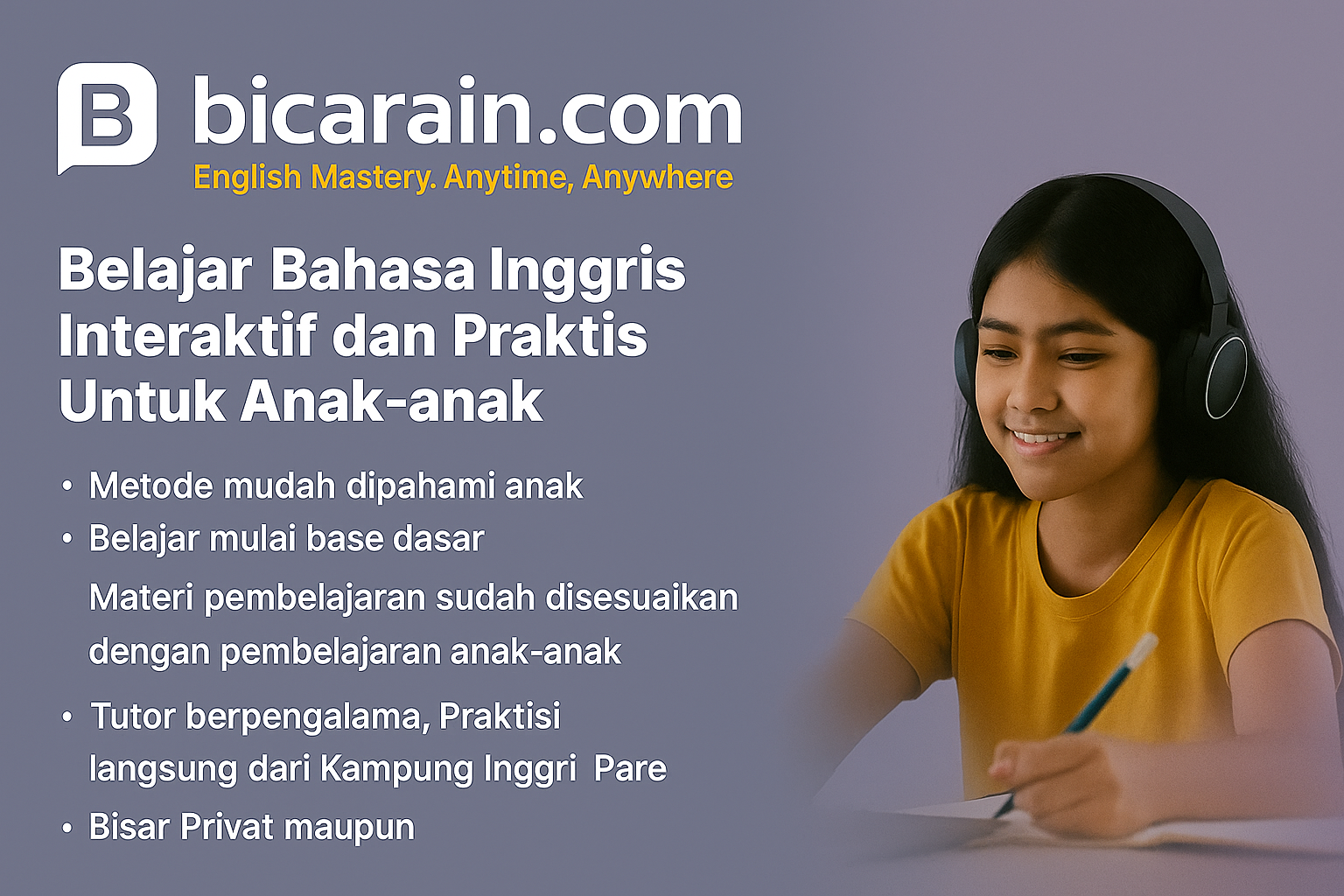 kursus bahasa inggris online untuk anak