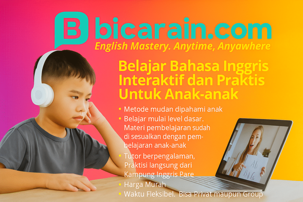 kursus bahasa inggris online untuk anak