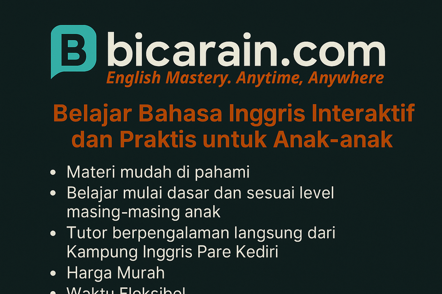 kursus bahasa inggris online untuk anak